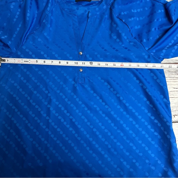 KARL LAGERFELD PARIS Women's Sunglass Jacquard Blouse - Picture 7 of 10